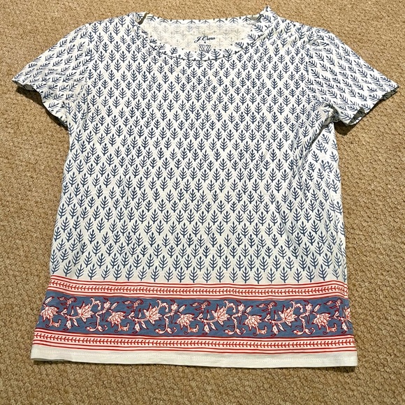SZ Blockprints x J. Crew Leaf T-Shirt - Picture 1 of 8